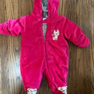 Pink Hoodie Warm Suit 0-3 month